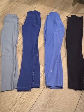 lululemon athletica Girls' Leggings in grey, Royal Blue, Periwinkle, Black